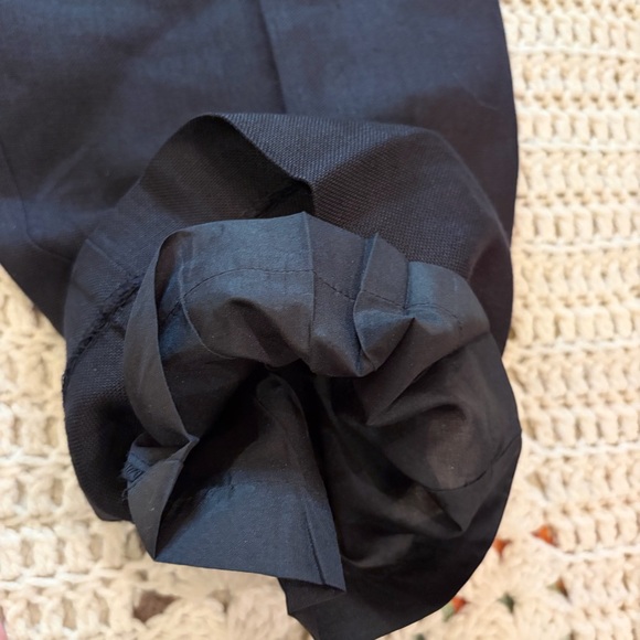 Talbots Vintage Irish Linen Black High-Rise Pleated Trousers Size 6 - altered - Picture 10 of 16